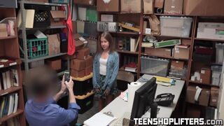 SHOPLYFTER Brooke Bliss hammered by real huge dick cop in the office