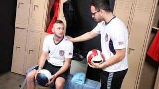 PRIDE STUDIOS Locker Room Psychology Leads to Bareback Anal Fucking - Chandler Scott, Angel Ventura