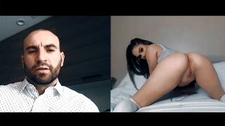 Step Dad makes teen stepdaughter masturbate & spank herself