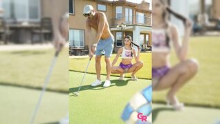 Aria’s personal golf coach who wants to teach the babe to hit the ball.