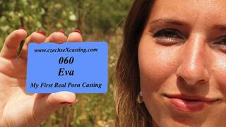 Eva's first porn casting